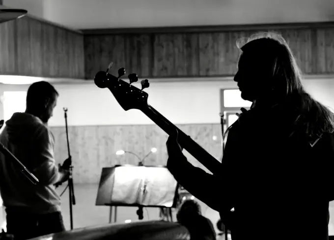 Backstage antes de salir a escena